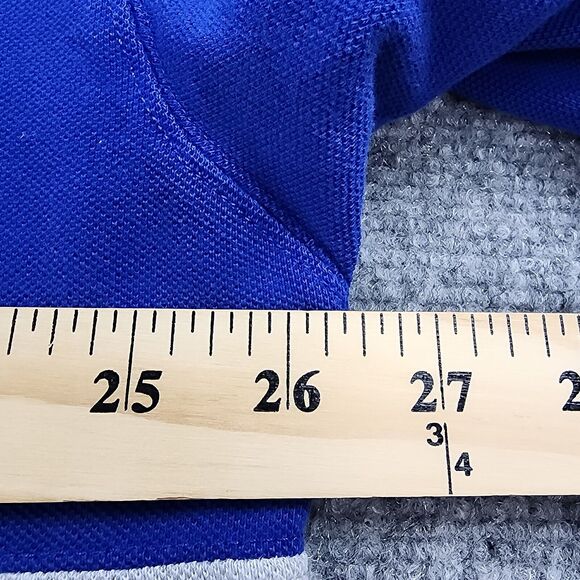 Vintage Eddie Bauer Shirt Mens Large Blue Gray EBTEK 1/4 Zip Polo Short Sleeve - Picture 7 of 16